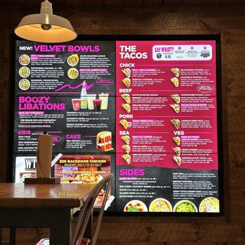 Velvet Taco - North Burnet - The menu~ something for everybody inc vegan option - New American Near Me - Austin, Texas Velvet Taco - North Burnet - The menu~ something for everybody inc vegan option - New American Near Me - Austin, Texas