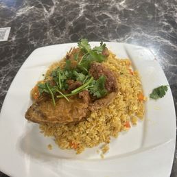 fried rice with fried chicken fried rice with fried chicken