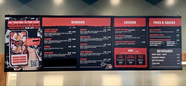 Menu photo 1 Killer Burger West Linn West Linn, OR