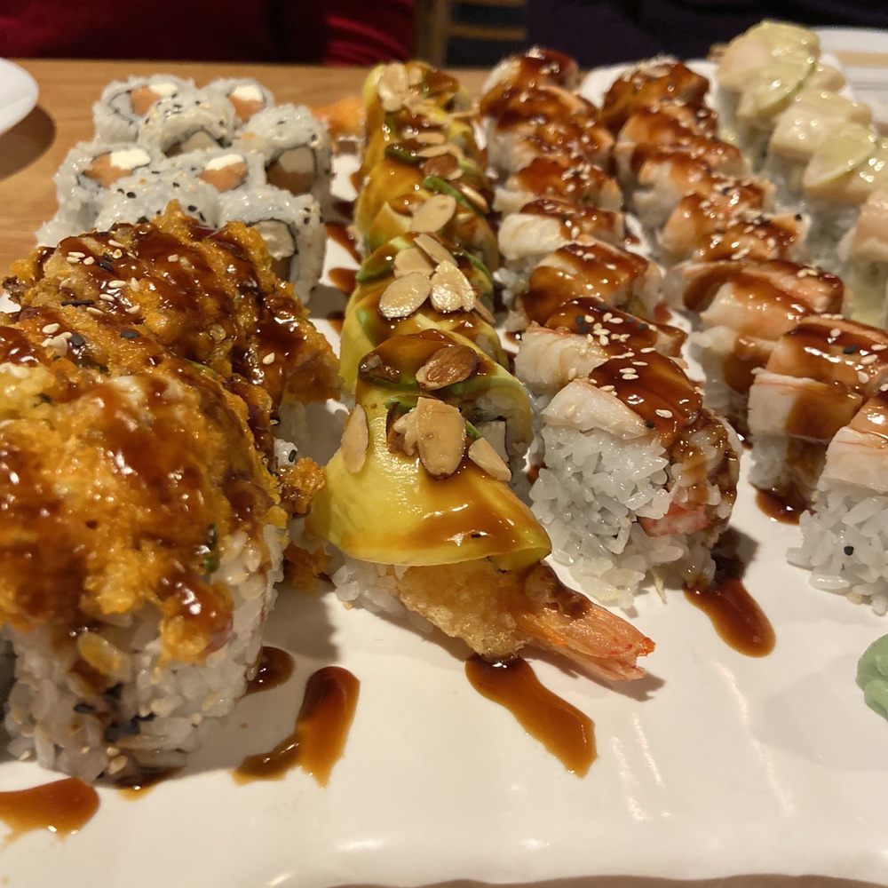 Soft shell crab, Philadelphia, Maui, crunch munch, corona rolls. Soft shell crab, Philadelphia, Maui, crunch munch, corona rolls.