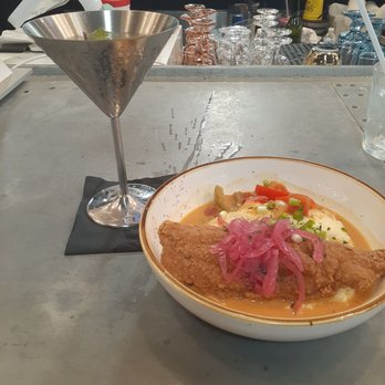 Ms. Icey's Kitchen & Bar - Fish and Grits Ms. Icey's style! With a Hendricks gin drink! - Bars Near Me - Decatur, Georgia Ms. Icey's Kitchen & Bar - Fish and Grits Ms. Icey's style! With a Hendricks gin drink! - Bars Near Me - Decatur, Georgia