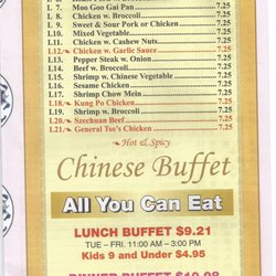 Beyond's China Buffet - Menu6