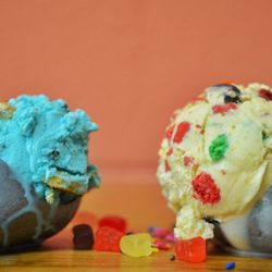 Two Scoops Creamery - Lake Norman - Cookie Monster and Yabba Dabba Doo