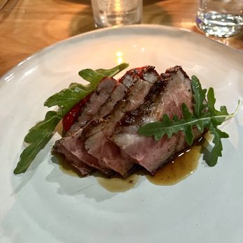 Heritage - Iberico pork shoulder with polenta, fennel and jimmy nardello peppers. - Modern European Near Me - Long Beach, California