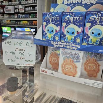 LV Smoke & Vapor - Tip jar & Labubu's at the register - Tobacco Shops Near Me - Henderson, Nevada LV Smoke & Vapor - Tip jar & Labubu's at the register - Tobacco Shops Near Me - Henderson, Nevada