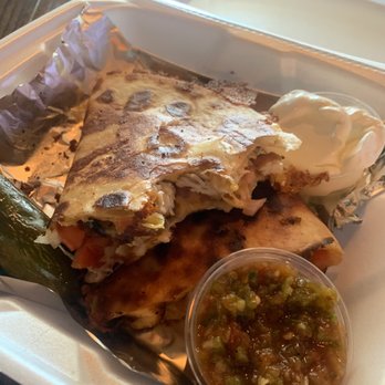 Titos Chow Down - a meal in a styrofoam container - Food Trucks Near Me - Galveston, Texas