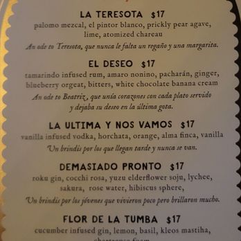 Con Amor - Menu - Bars Near Me - Napa, California