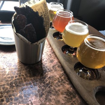 Vault Brewing - Flight and the bacon slab special. Beers were delicious - just wish bacon were warmer (it came out a little cold). - Breweries Near Me - Yardley, Pennsylvania