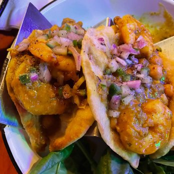 Omar's Kitchen and Rum Bar - Shrimp doubles taco yummmm! - Caribbean Near Me - New York, New York Omar's Kitchen and Rum Bar - Shrimp doubles taco yummmm! - Caribbean Near Me - New York, New York