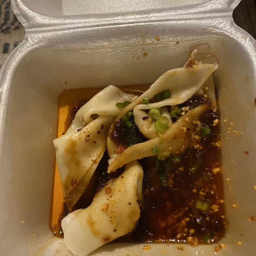 Delicious Chili Wontons! Started with 5 pieces but they were devoured prior to the picture! Delicious Chili Wontons! Started with 5 pieces but they were devoured prior to the picture!