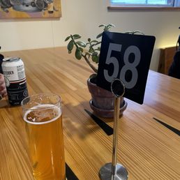 Tang-a-rang kolsch on bowling lane table