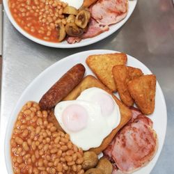 The Pantry Cafe - Two Full Monty breakfasts with different options.