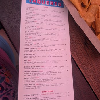 Taquerio - Menu July 2025 - Tacos Near Me - Mystic, Connecticut