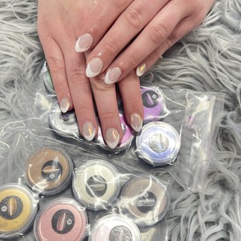 Angel Nails - Chrome French Manicure - Nail Salons Near Me - Austin, Texas