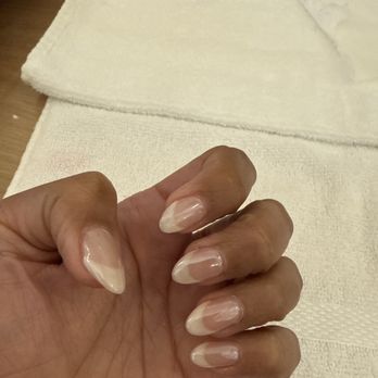 Must Have Nails - Natural French tip on gel-X with chrome - Nail Salons Near Me - Sunnyvale, California