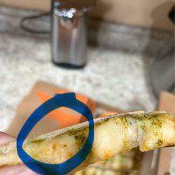 Blaze Pizza - Hair baked into the pesto braid