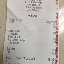 Wendy's - Dinner for one.   Totally full.