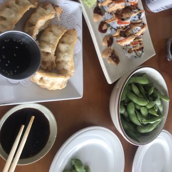 Thai Cuisine - Spicy shrimp roll, pork gyoza, edamame - Thai Near Me - Key West, Florida Thai Cuisine - Spicy shrimp roll, pork gyoza, edamame - Thai Near Me - Key West, Florida