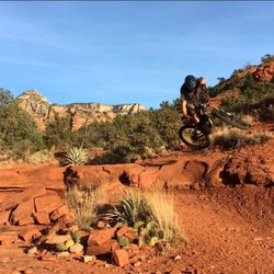 Trail Sports - One of our tour guides, Jeremy shredding in Sedona, AZ.