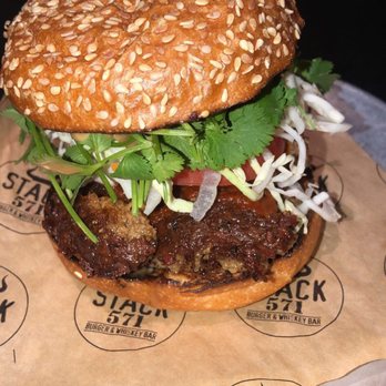 Stack 571 Burger and Whiskey Bar - Bahn mi burger add tomato and onion - American Near Me - Vancouver, Washington Stack 571 Burger and Whiskey Bar - Bahn mi burger add tomato and onion - American Near Me - Vancouver, Washington