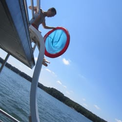Paradise Rental Boats - Water slide on boat.