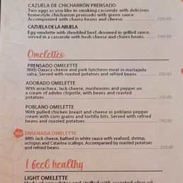 Suculenta - The other half of the breakfast menu - menu - Mediterranean Near Me - Maneadero, BCN