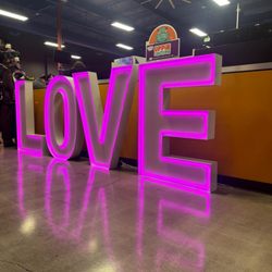 Orion Star Events - Marquee letters in every color.