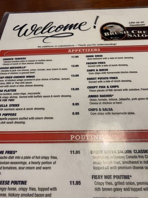 Menu photo 1 Brush Creek Saloon Eagle, CO
