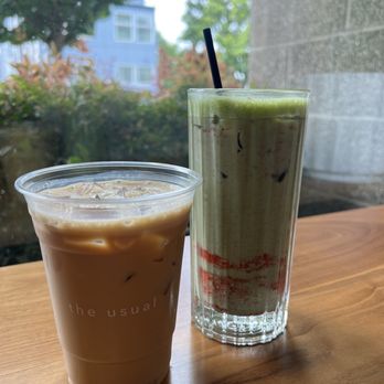 The Usual - The Usual & Strawberry Matcha - Coffee & Tea Near Me - Seattle, Washington
