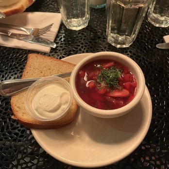 Veselka - Ukrainian meat Borscht - cup - Ukrainian Near Me - New York, New York Veselka - Ukrainian meat Borscht - cup - Ukrainian Near Me - New York, New York