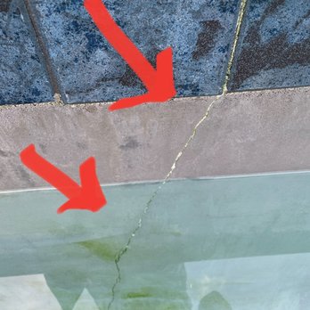 Payne Pool Professionals - Crack - algae in pool as result of loss of water due to cracks and salt not holding - Pool & Hot Tub Service Near Me Payne Pool Professionals - Crack - algae in pool as result of loss of water due to cracks and salt not holding - Pool & Hot Tub Service Near Me