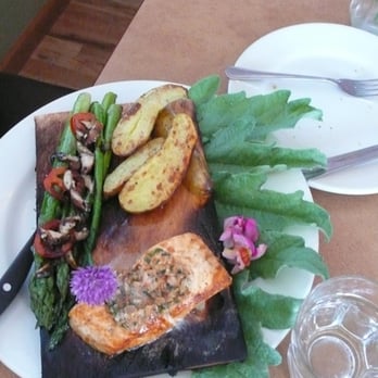 Alder Wood Bistro - Alder planked salmon - New American Near Me - Sequim, Washington