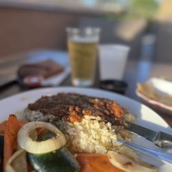 Papachino's Grill & Greens - Barramundi Seabass with chipotle sauce & grilled veggies