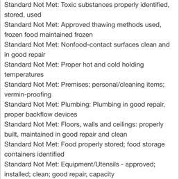 Unsatisfactory Health Standards. Unsatisfactory Health Standards.