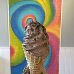 Flavr Ice Cream - Dark choc ice cream with fudge-o + cookie dough mix-ins
