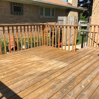 Maj Lawncare - Before Deck Staining - Snow Removal Near Me