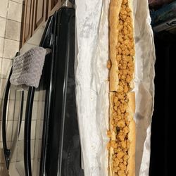 Full of shrimp poboy