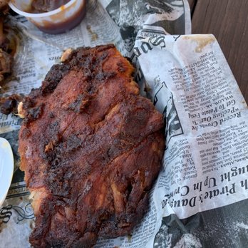 The Saltbox Smokehouse - Forgot to take a photos before I ate most of the ribs. This looks like a brisket because all the meat on the ribs!! They are amazing!!! - Delis Near Me - Sodus, New York The Saltbox Smokehouse - Forgot to take a photos before I ate most of the ribs. This looks like a brisket because all the meat on the ribs!! They are amazing!!! - Delis Near Me - Sodus, New York