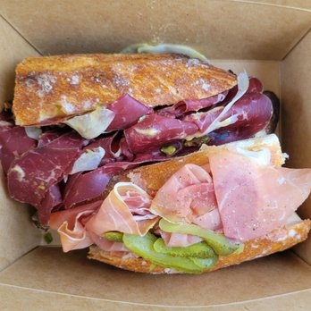 Maison Matho - Top: Half Bresaola; Bottom: Half Daniel's Favorite (This is MY FAVORITE too! Delish!) - Bakeries Near Me - Los Angeles, California