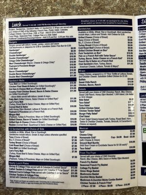 Menu photo 2 Blue Hills Cafe Dewey, AZ