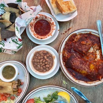 The Shed - The beginning (almost). Blue Corn Burrito, Caesar Salad, Veg Tamale, Pinto Beans and more! - New Mexican Cuisine Near Me - Santa Fe, New Mexico The Shed - The beginning (almost). Blue Corn Burrito, Caesar Salad, Veg Tamale, Pinto Beans and more! - New Mexican Cuisine Near Me - Santa Fe, New Mexico
