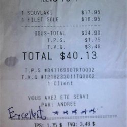 Brochetterie Chez Gréco - $40.13 avec taxes par Andrée