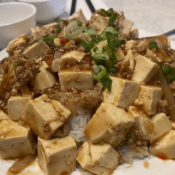 Happy Day Cafe - Minced Pork with Beancurd Rice ($12.95 incl. drink): really mapo tofu - its nice without being heavy on salt or sauce! - Hong Kong Style Cafe Near Me - Richmond, British Columbia