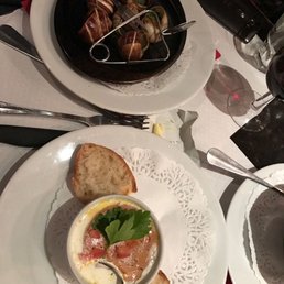 Escargot & baked egg.