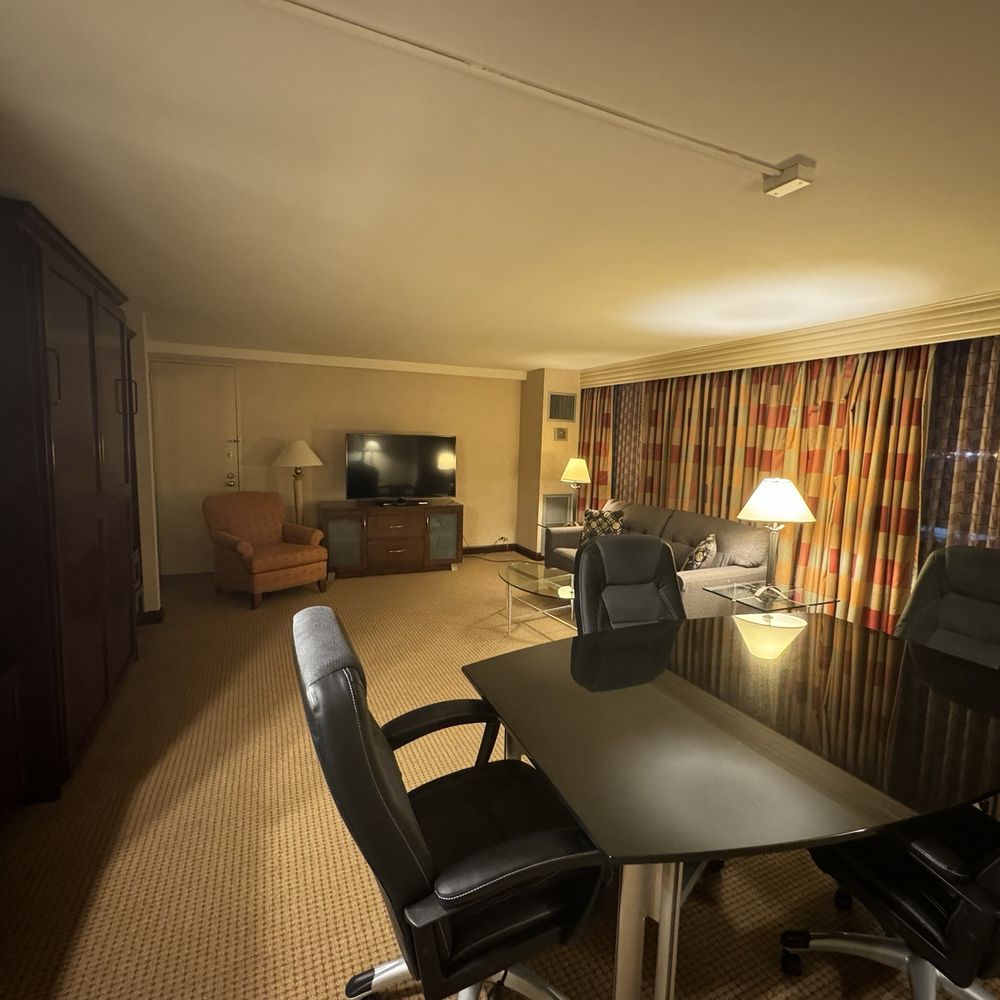 The weirdest room ever. I was supposed to have a queen room but they gave me a meeting room with a pullout bed. WTF