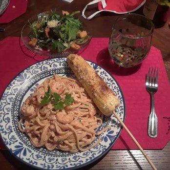 Compare Foods - Elote I bought at the food truck and served with my homemade pasta - Grocery Near Me - Charlotte, North Carolina