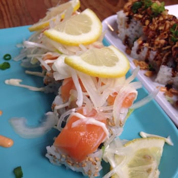Hawaii Sushi - Sunset Roll- make sure to squeeze that lemon for the full flavor effect - Japanese Near Me - Honolulu, Hawaii Hawaii Sushi - Sunset Roll- make sure to squeeze that lemon for the full flavor effect - Japanese Near Me - Honolulu, Hawaii