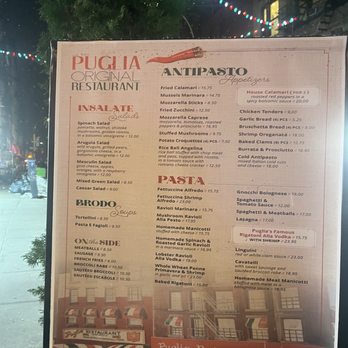 Puglia Ristorante - Menu - Italian Near Me - New York, New York Puglia Ristorante - Menu - Italian Near Me - New York, New York