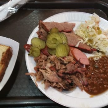 Jack's Bar-B-Que - 3 meat combo - brisket, sausage, and Pork with slaw and beans - at Jack's Barbecue in Nashville, TN. - Barbeque Near Me - Nashville, Tennessee Jack's Bar-B-Que - 3 meat combo - brisket, sausage, and Pork with slaw and beans - at Jack's Barbecue in Nashville, TN. - Barbeque Near Me - Nashville, Tennessee