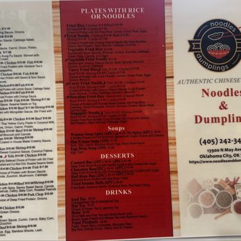 Noodles and Dumplings - Full menu 2 - Noodles Near Me - Oklahoma City, Oklahoma Noodles and Dumplings - Full menu 2 - Noodles Near Me - Oklahoma City, Oklahoma